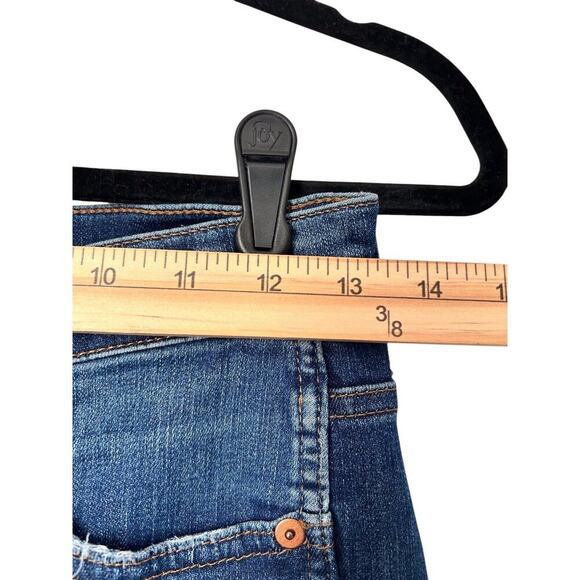 Madewell Jeans Womens Size 25 10" High Rise Skinny Dark Wash Raw Hem 27" Inseam - Picture 12 of 15